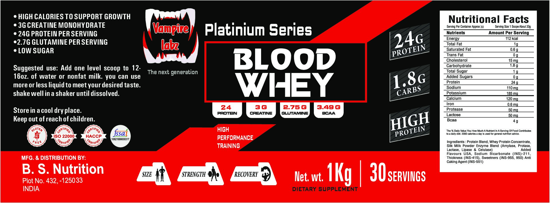 BLOOD WHEY 1 KG