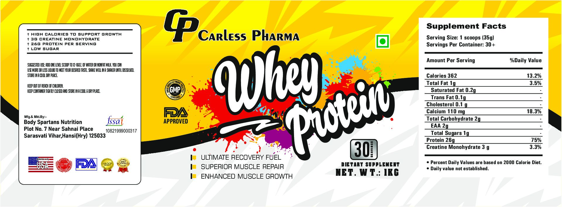 WHEY PROTEIN 1 KG