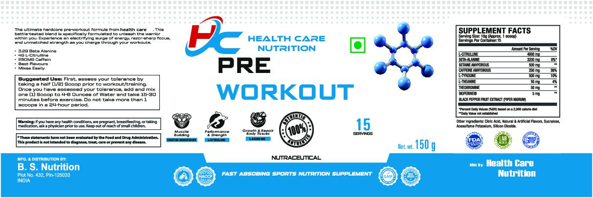 PRE-WORKOUT 150 G