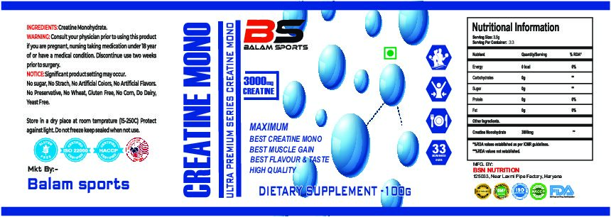 CREATINE MONO 100G