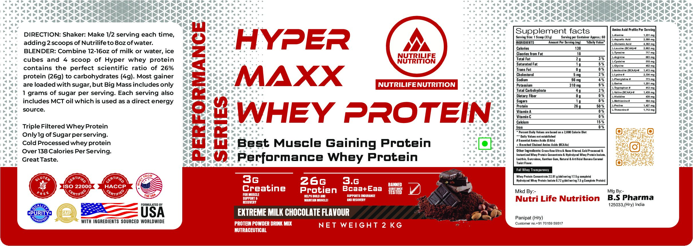 HYPER MAXX WHEY PROTEIN 2 KG