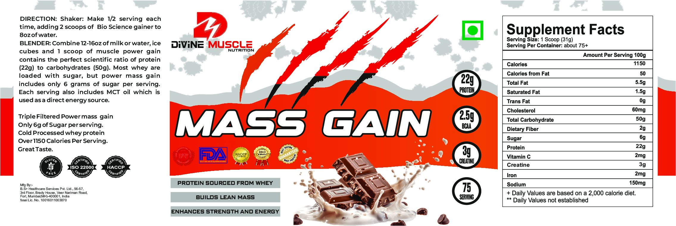 Mass Gain 3kg