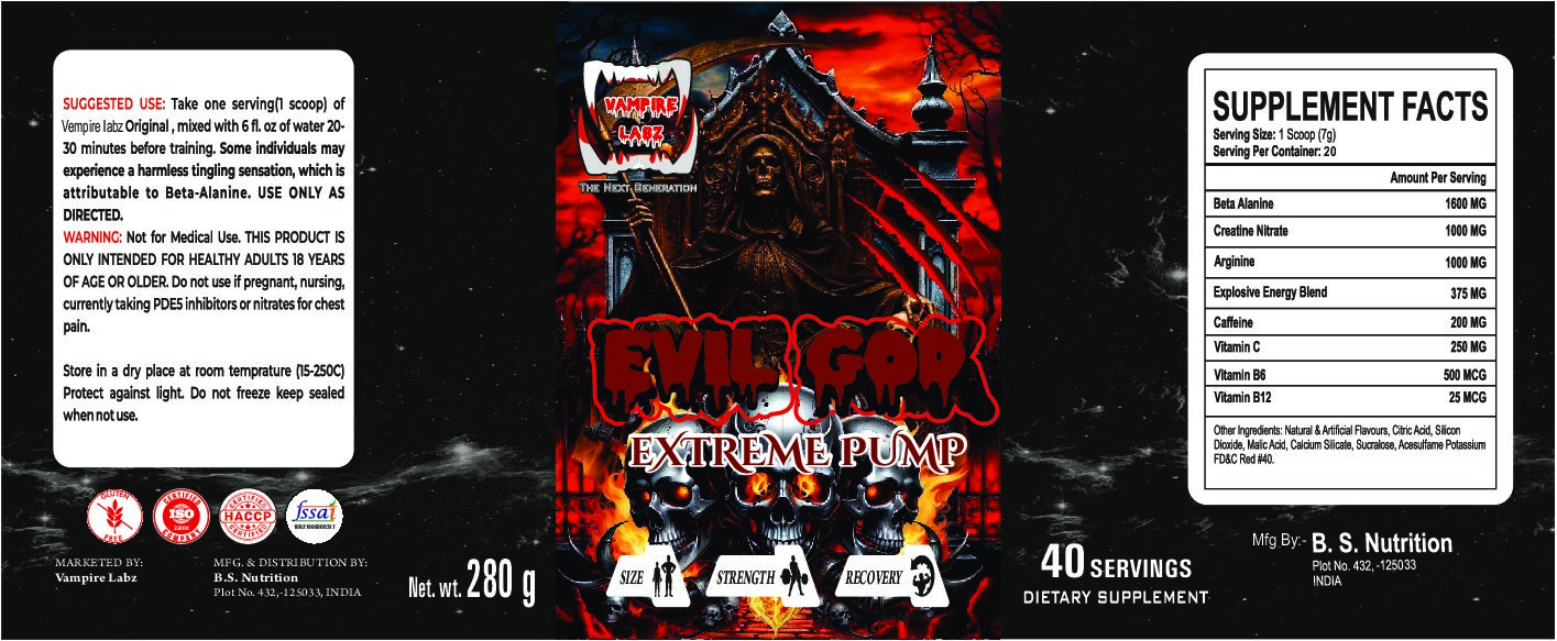 Evil God Pre workout